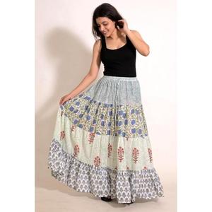 Indian Handmade Cotton <b>Patchwork</b> <b>Skirt</b> Boho Flared Maxi <b>Skirt</b> Beach Vacation Clothing - Product Image 1