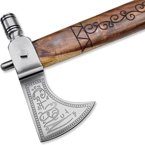 Custom Tomahawk <b>Axe</b> Carbon Steel Blade Wood <b>Handle</b> 3 5/8in Edge 22 Inches Overall Length Splitting Firewood Tree Felling Low - Product Image 4