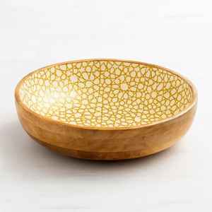 Tazón de madera de diseño moderno para servir comida, tazón de madera pulido para servir masa, tazón de madera artesanal para servir alimentos - Product Image 5