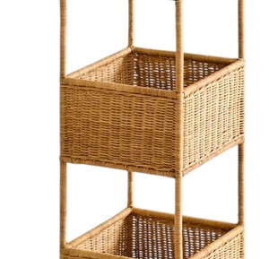 Traditional Hand Woven Rattan <b>Shelving</b> Beautiful Nursery <b>Storage</b> Solution Practical <b>Box</b> Display Shelf Home Accent Furniture - Product Image 3