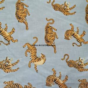 Tela de Algodón Cambray Estampada a Bloques 60x60, Tela de Algodón con Estampado Tradicional Jaipuri - Product Image 6