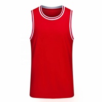 Camiseta de Baloncesto Transpirable de Secado Rápido 100% Poliéster al por Mayor, Camiseta sin Mangas de Malla para Hombre, Logotipo Personalizado, Color Personalizado, Deportes de Verano