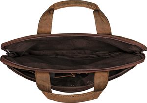 High Demand Genuine Leather <b>Laptop</b> Briefcase Classic Business Bag with Zipper Closure Protective Handle Carrying System For Sale - Product Image 3