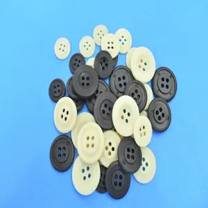 Hot Sale Recycled Nylon Suitable for T-Shirts Polo Simple Design Black Round 4 Holes Shirt Button