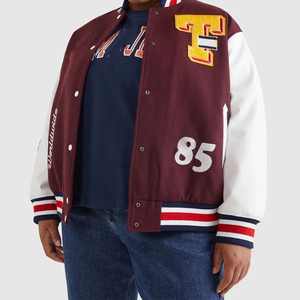 Women's Casual Short-Length Crop Varsity Jacket <b>Top</b> With Long Sleeves Finished Sustainable Product Women Varsity Jacket OEM - Product Image 6
