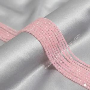 Wholesale 2mm <b>Rose</b> <b>Quartz</b> Natural Gemstone Round Micro Faceted Beads for DIY Jewelry Bracelet Necklace <b>Earrings</b> Making - Product Image 3