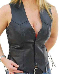 Custom Fashion Women <b>Leather</b> <b>Vest</b> <b>Leather</b> Style Waistcoat Lightweight Construction Soft Texture Zip Closure Comfortable Fit OEM - Product Image 5