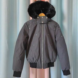 2026 Custom Men's Winter Coat Fox Fur Hooded Bomber <b>Jacket</b> <b>Waterproof</b> Reversible Plus Size <b>Warm</b> Outerwear High Street Style - Product Image 5