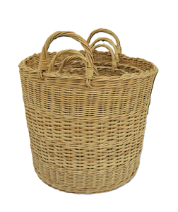 L'ensemble de paniers en osier a des poignées brunes naturelles. - Product Image 3