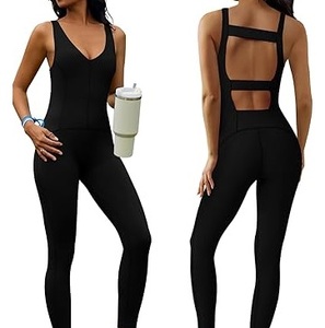Womens <b>Black</b> Color Yoga Sets Fitness Gym Wear Sports Suit Sleeveless <b>Top</b> High Elastic Leggings Shorts Workout Sets Breathable - Product Image 2