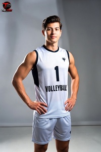 เสื้อกล้ามวอลเลย์บอลพิมพ์ลายสำหรับผู้ชาย ระบายเหงื่อได้ดี ชุดกีฬาแบบสั่งทำพิเศษสำหรับทีม เหมาะสำหรับการฝึกซ้อมและการแข่งขัน - Product Image 1