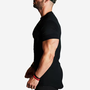 T-shirt de sport léger et ajusté pour homme, séchage rapide, personnalisable avec logo OEM, grandes tailles, uni, vente en gros, pas cher, faible MOQ - Product Image 6