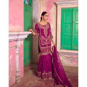 Hermosa parte superior inferior de la mujer y elegante Dupatta para Fiestas-Conjuntos de trajes elegantes - Product Image 4