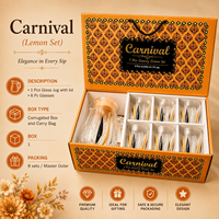 Juego de Regalo Ejecutivo de Lujo Transparente 6+2+1, Diseño Elegante para el Hogar, Jarra de Vidrio, Taza, Logotipo Personalizado Serigrafiado, Recuerdo Festivo