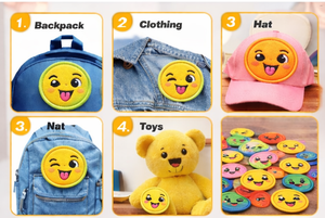 Paquete de 100 Parches Bordados de Cara Sonriente Parpadeante – Apliques Termoadhesivos/Cosidos en 10 Colores para Mochilas, Ropa, Sombreros, Juguetes - Product Image 6