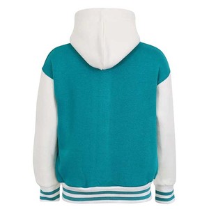 เสื้อแจ็คเก็ต Letterman แบบมีฮู้ดสั่งทำพิเศษ ผลิตจากโรงงานโดยตรง MOQ ต่ำ คุณภาพสูง ผลิตจากผ้าขนสัตว์และหนังแท้ พร้อมปักโลโก้ตามต้องการ - Product Image 3