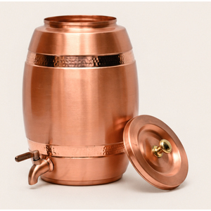 Wholesale Premium Quality Copper Water Cooler Barrel Shape Pure Copper Water Dispenser for Kitchen & Events Metal Drinkware - Product Image 5