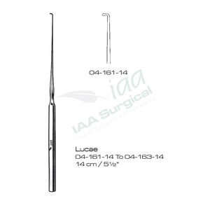 Gancho para Oreja Lucae de Alta Calidad, 14 cm, 5.5 Pulgadas, Acero Inoxidable, Instrumentos Quirúrgicos ORL, Certificación CE ISO, Equipo Médico Hospitalario - Product Image 2