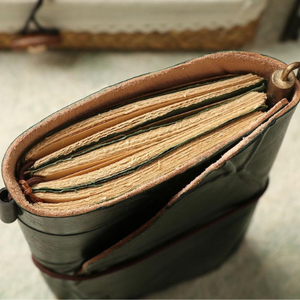 Diario de Tapa Dura con Cubierta de Cuero de Hoja de Loto Hecha a Mano, Recargable, Estilo Retro, Diario Mágico, Arte Europeo, Hoja Verde, 8x6 - Product Image 4