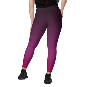 Top Sell8ing Fitness High Waist Full Length <b>Yoga</b> <b>Leggings</b> Solid Purple Seamless Stretch Women's Pants With Pockets - Product Image 4