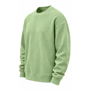 <b>Men</b> Waffle Knit Sweatshirt Crew Neck Long Sleeve Casual Pullover Textured <b>Thermal</b> <b>Top</b> Custom OEM Sportswear Manufacturer Factory - Product Image 3