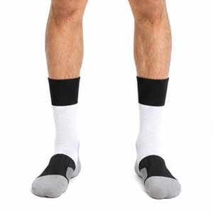Men Black White Cushioned Crew Sports <b>Socks</b> Comfortable Everyday Wear <b>Soft</b> Stretch Comfort Durable Sports <b>Socks</b> for Men - Product Image 2