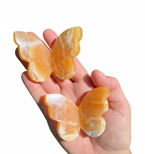 Vente en gros de calcite jaune naturelle, ailes de papillon 3D sculptées dans le cristal, pierre énergétique, spécimen minéral de guérison, décoration pour la maison et le bureau - Product Image 4