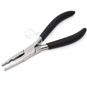 Alicates Clásicos para Extensiones de Cabello de Acero Inoxidable de 6 Pulgadas, Ligeros, con Mango Negro, para Estilistas Profesionales - Product Image 1