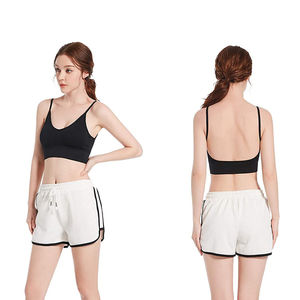 Soutiens-gorge de sport noirs à bretelles élastiques souples, anti-transpiration, faible MOQ, sexy, pour le yoga et la gym, vêtements de fitness personnalisés - Product Image 6