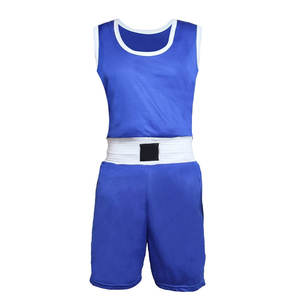 Ropa de Entrenamiento de Boxeo Profesional para Hombre, Uniforme de Boxeo de Diseño Personalizado al por Mayor, Conjunto de Chaleco y Pantalones Cortos de Boxeo de Poliéster de Secado Rápido - Product Image 1