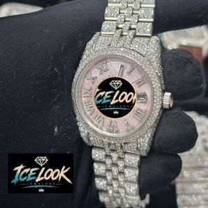 ICE LOOK นาฬิกาข้อมือสแตนเลสสตีลสุดหรูสำหรับผู้หญิง หน้าปัดกลมขนาด 30 มม. ระบบอนาล็อก ควอตซ์ แสดงวันที่ พร้อมคริสตัลแซฟไฟร์ - Product Image 4