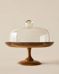 Soporte de madera estilo rústico para tartas con base de pedestal para exhibir tartas, postres y cupcakes - Product Image 3