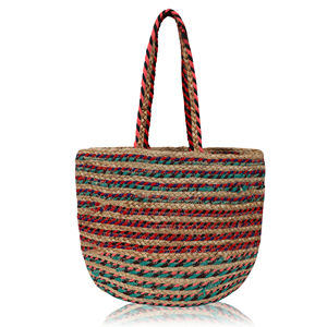 2026 Trending Most Fashionable Fully Customizable Jute Shopping <b>Beach</b> <b>Bag</b> Multicolor Wholesale <b>for</b> Women India - Product Image 4