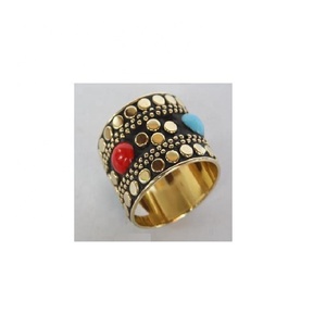 Anillo para Servilletas de Latón y Cerámica con Acabado Espejo, Disponible en Otros Colores, Accesorio de Joyería para Regalo - Product Image 3