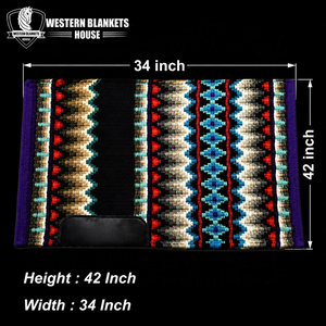 Custom Made <b>Heavy</b> Western Show Saddle Pads New Zealand Wool Glitter Wool Zari Cotton Padded Comfortable Horse Racing Custom - Product Image 1