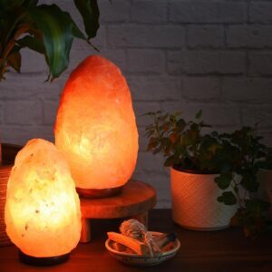 Lampe au sel rose de l'Himalaya de vente chaude avec base en bois purificateur d'air naturel sculpté à la main sel gemme raffiné emballé dans un sac - Product Image 6