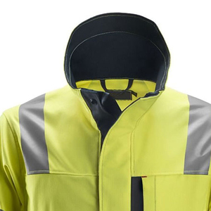 เสื้อแจ็คเก็ตบอมเบอร์แบบซิปสำหรับผู้ชาย ปี 2026 รุ่น Winter Custom Hi Vis สะท้อนแสงเพื่อความปลอดภัยในการทำงาน ผ้าแคนวาส คอตั้ง ปักโลโก้ด้านหน้า เหมาะสำหรับชุดทำงาน - Product Image 4