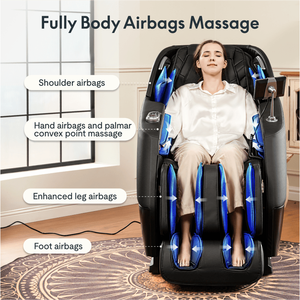 Poltrona Massaggiante Reclinabile Zero Gravity SL-Track Shiatsu con Scansione Completa del Corpo, Airbag e Rulli per Piedi, Poltrona Massaggiante di Lusso per Yoga Profondo - Product Image 2