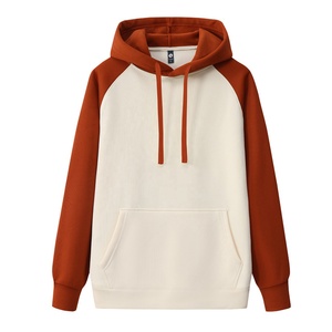 Sudadera con capucha unisex de 450 g/m² de poliéster con forro polar, estilo casual, de alto gramaje, bicolor, con mangas raglán y bolsillo canguro. - Product Image 6