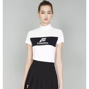 เสื้อยืดกอล์ฟฤดูร้อนสำหรับผู้หญิง ระบายอากาศได้ดี แห้งเร็ว ผ้าสเตรช คอสูง แขนสั้น - Product Image 5