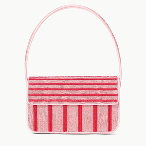 Bolso de mano de noche con cuentas de vidrio tejido a mano certificado por MS Handicraft, con forma personalizada y detalles de cuentas de semillas, hecho a mano. - Product Image 1