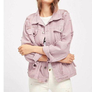 OEM Women's <b>Denim</b> Jean Jacket Women Casual Outwear Fall Jacket <b>Denim</b> Button Up <b>Coat</b> With Fur New Design <b>Denim</b> Jacket For Ladies - Product Image 6