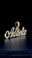 Collier personnalisé en argent sterling avec pendentif lettre serti de diamants, style hip-hop, pendentif initial, breloques fines, unisexe