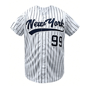 Wholesale Custom Sublimated Full Baseball Jersey 100% Polyester Made Heavyweight Button-Down Jersey Low Price Baseball Jerseys - Product Image 2