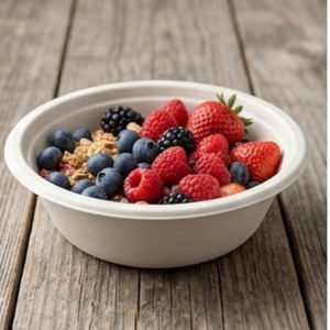 12 OZ Bagasse Soup Bowl Compostable Disposable Sugarcane Fiber Food <b>Container</b> for Restaurants Catering <b>Takeaway</b> Cake - Product Image 5