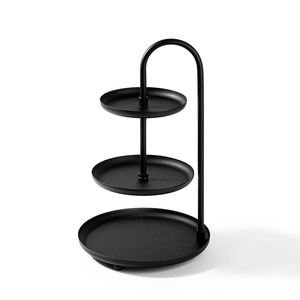 Bandeja Organizadora de Acero Inoxidable de Lujo Moderna de Múltiples Niveles con Asa Curva para Baño, Bandeja de Servicio de Bebidas de 3 Niveles - Product Image 5