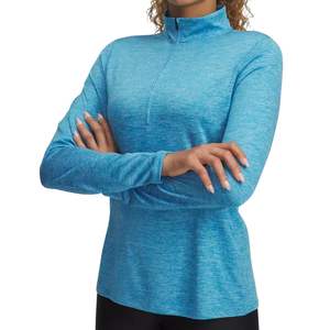 Chaqueta de Yoga para Mujer, Ligera, de Alta Elasticidad, con Contraste Azul, Cierre Completo, Corte Ajustado, Manga Larga, Transpirable, de Secado Rápido y Antiolor - Product Image 5