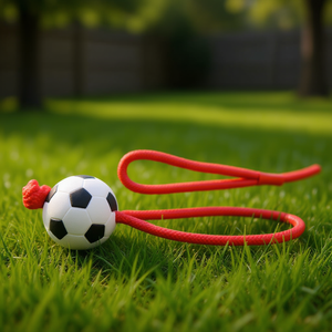 Ballon avec ficelle en caoutchouc souple, football de 6 cm, 1 m, jouet pour animaux de compagnie - Product Image 3