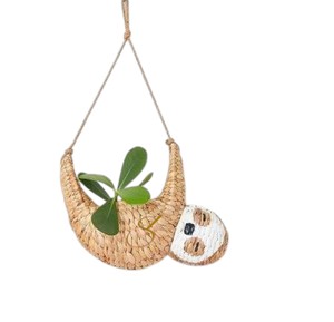 Cesta Colgante de Jacinto de Agua con Forma de Perezoso, Organizador de Juguetes Tejido con Forma de Animal Adorable para Decoración de Pared en Habitación Infantil - Product Image 2