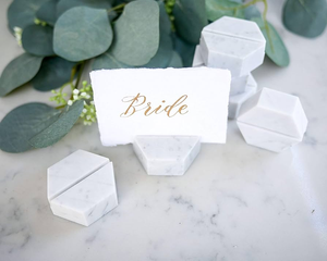 Marble <b>Card</b> Holder Hexagon Shape Desk Organizers And <b>Table</b> Numbers <b>Card</b> Marble Holder At Affordable Price - Product Image 1